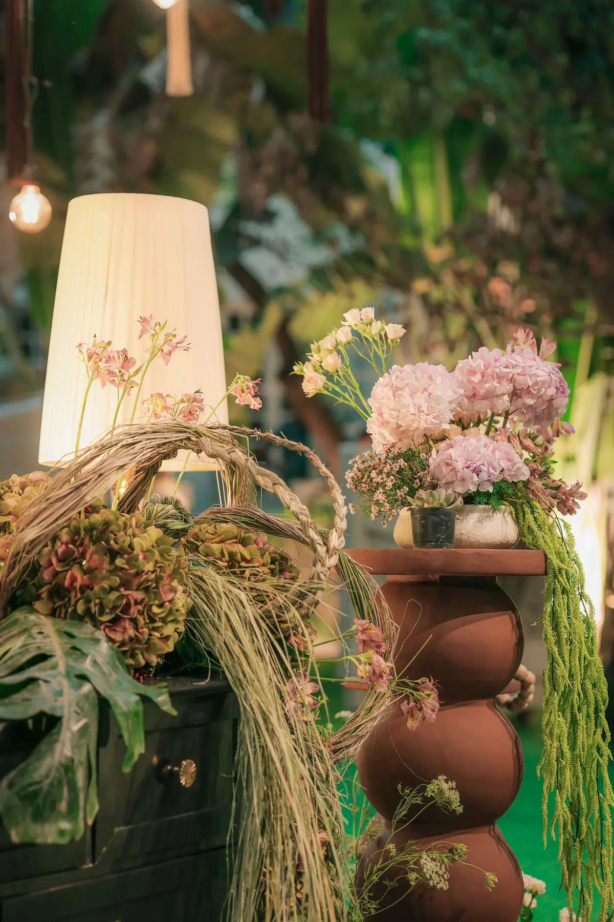 Gilded Grove — deep green and terracotta event design by Sage & Saaj