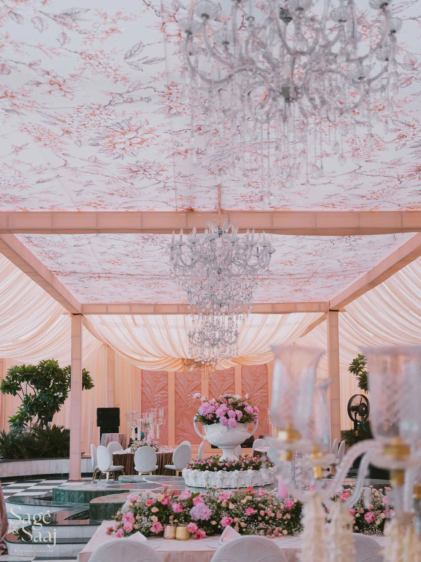 Anand Karaj — soft ceremonial seating detail by Sage & Saaj