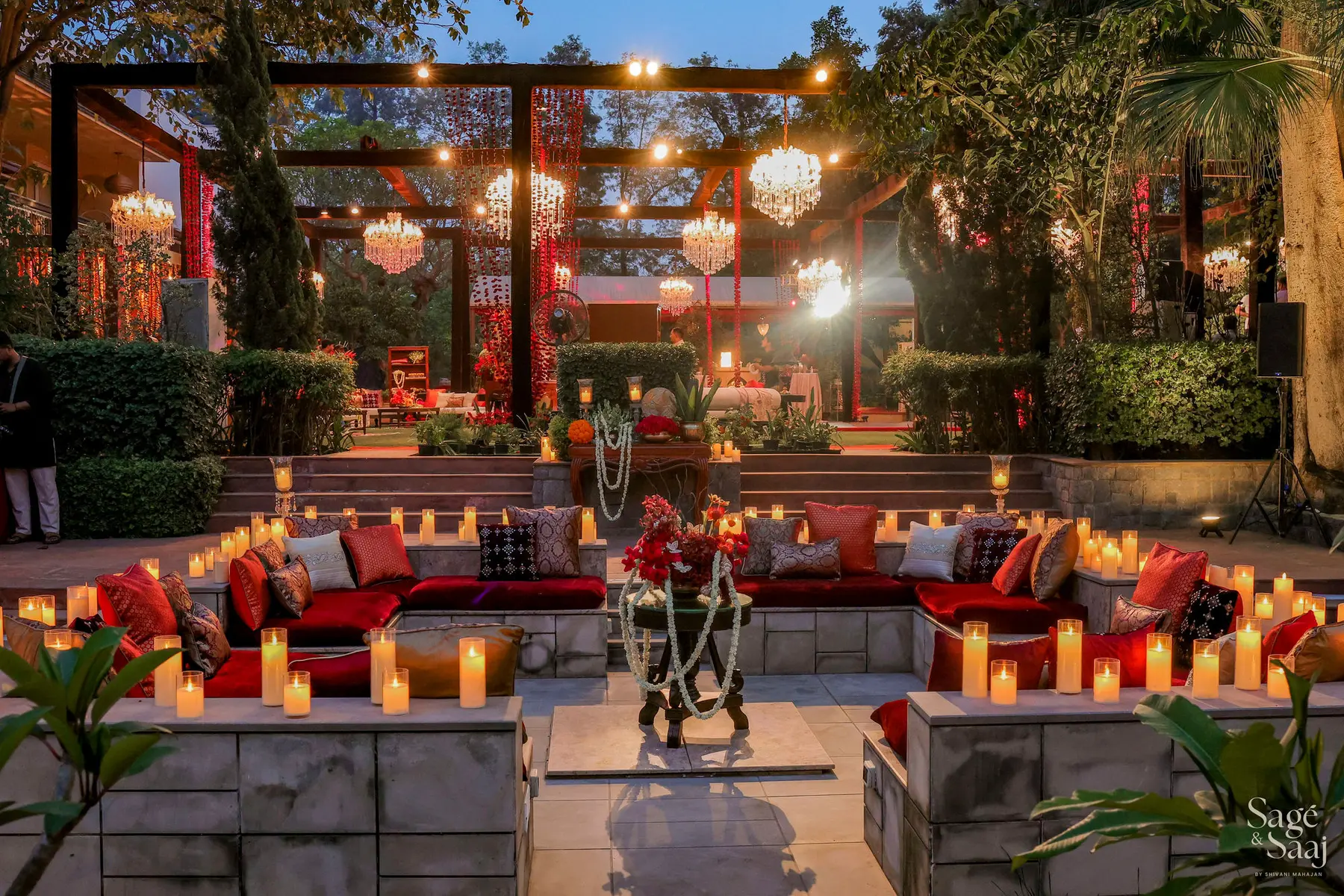 Shaadi Wala Ghar — monochrome residential event décor by Sage & Saaj