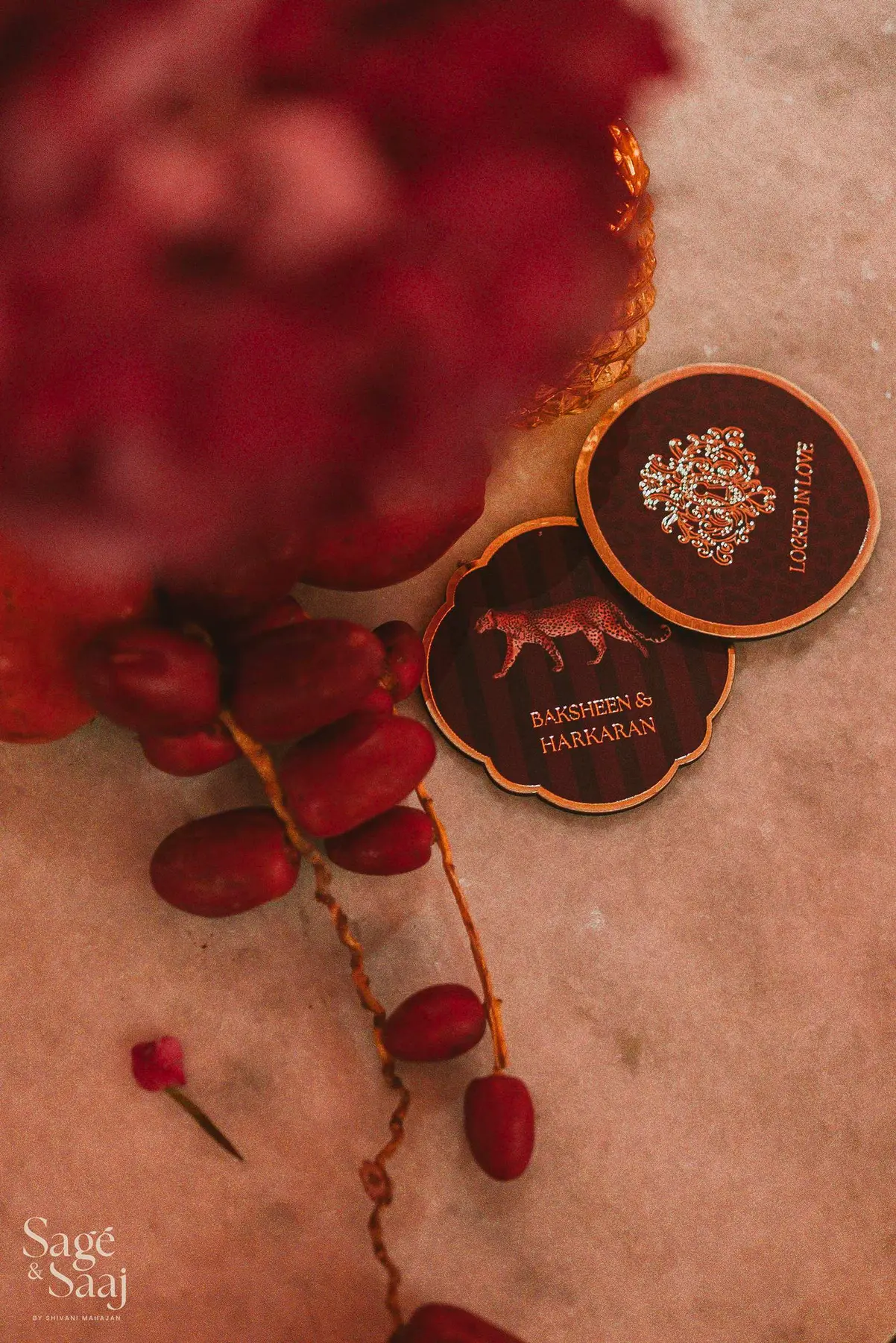 Bollywood Rogue Reds — cinematic red floral installation by Sage & Saaj