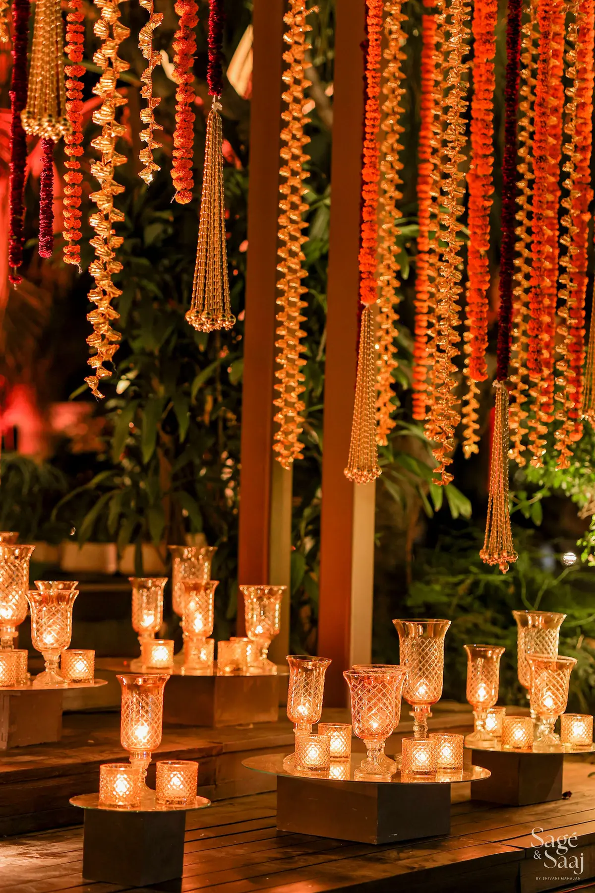 Shaadi Wala Ghar — layered textile and floral vignette by Sage & Saaj