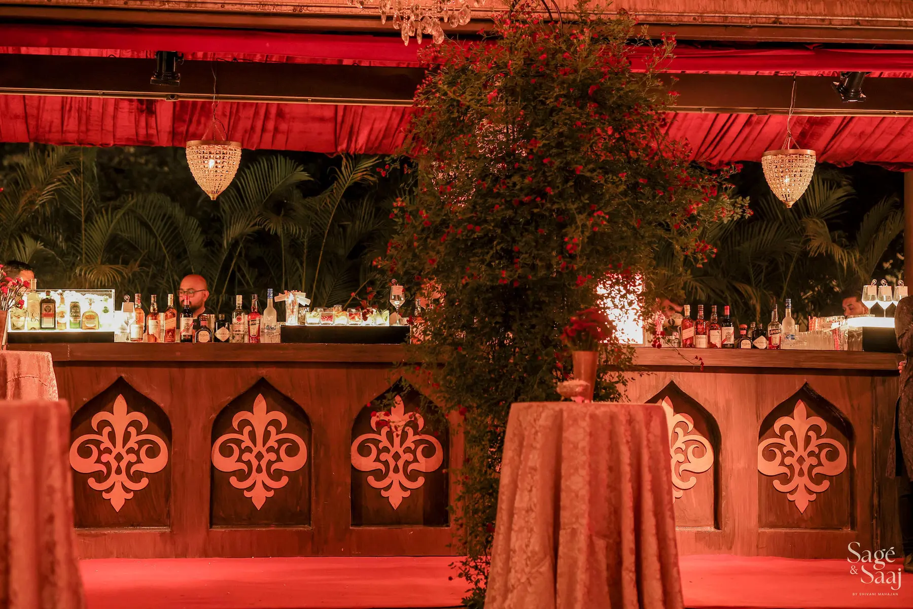 Shaadi Wala Ghar — monochrome residential event décor by Sage & Saaj